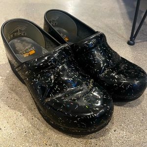 Black with Sparkle Confetti Dansko